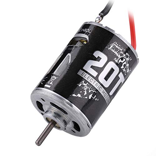 540 Brushed Motor, 20T/25T RC Car Motor 3.5cm/1.38in Diameter Metal RC Model Update Accessory for 1/10 Scale Remote Control Car (20T)