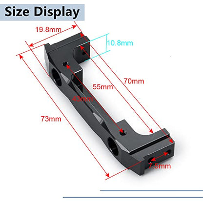 Maleonn RC Alloy Metal Rear Plate Mounting Bumper Mount for 1/10 RC Truck Crawler Car SCX10 II 90046 Accessories Upgrades Part