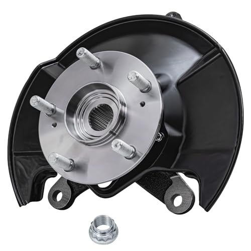 Detroit Axle - Front Left Steering Knuckle CV Axle for 2006-2011 | Honda Civic [Automatic Transmission] 2007 2008 2009 2010 Steering Knuckle Wheel Bearing Hub Assembly CV Axle Driver Side - size: 2UX47713/Pair