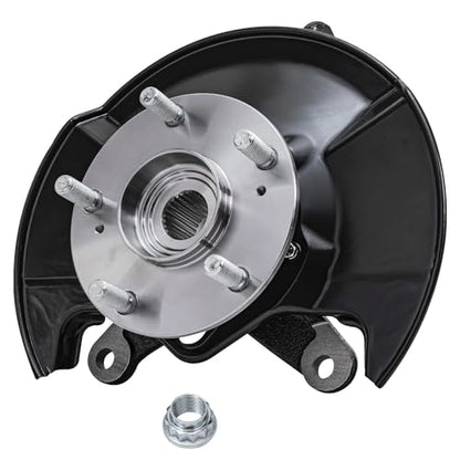Detroit Axle - Front Left Steering Knuckle CV Axle for 2006-2011 | Honda Civic [Automatic Transmission] 2007 2008 2009 2010 Steering Knuckle Wheel Bearing Hub Assembly CV Axle Driver Side - size: 2UX47713/Pair