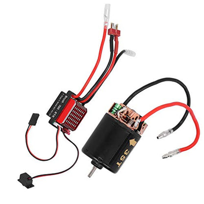 RC Brushed Motor, High Torque 540 Motor with 360A ESC, T Plug Compatible for 1/10 Scale RC Car Off-Road Racing and Hobbyist Upgrades - size: 35T