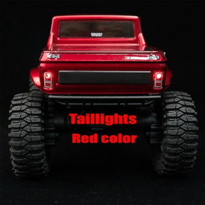 LED Headlights Taillight Front&Rear Lamp Light Kit for 1/18 Redcat Ascent RC Crawler Car Upgrades Parts