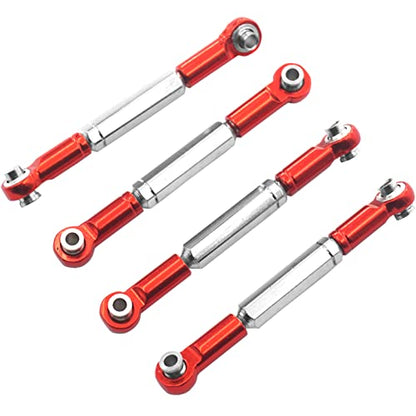 ShareGoo 8PCS Metal Pull Rod Steering Servo Link Linkages Arm Tie Rod Ends Connector Compatible with WPL B14 C14 C24 C-14K C-24K MN-90 MN-91 MN-45 MN-96 MN-99 1/16 RC Car