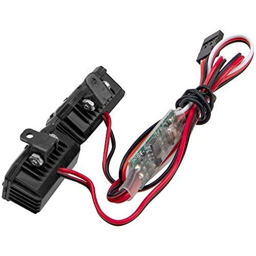 RC Crawler Bumper Light LED Headlight Spotlight 2Leds w/Control Compatible with Traxxas TRX-4 Axial SCX10 90046 D90 CC01 Wraith Redcat Gen8 1/10 RC Crawler (Rectangular)