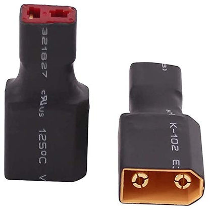 3 pcs Deans T Plug Male Female Connector to XT90 Plug Male Female Connector Wireless Adapter for RC LiPo Battery (T Female to XT90 Male) - size: T female to XT90 male