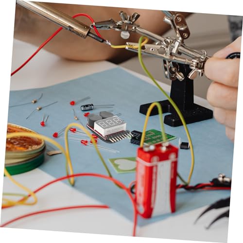 jojofuny 2pcs Lipo Battery Voltage Checker Low Voltage Alarm Compact Rc Battery Tester Monitor