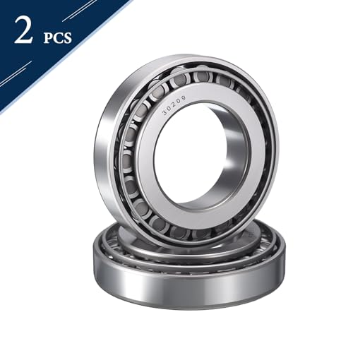 2 Pack 30209 Tapered Roller Bearing Cone and Cup Set | 45mm Bore 85mm OD 21mm Cup Width, Chrome Steel Wheel Bearings, ABEC-3 - size: 30209