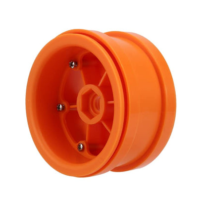 4PCS Plastic 2.2 Inch Beadlock Wheel Rim Wheel Hub 12mm Drive Hex Compatible with 1/10 RC Crawler Car for Axial SCX10 90046 TRX4 Wraith RR10 Capra(Orange) - color: Orange