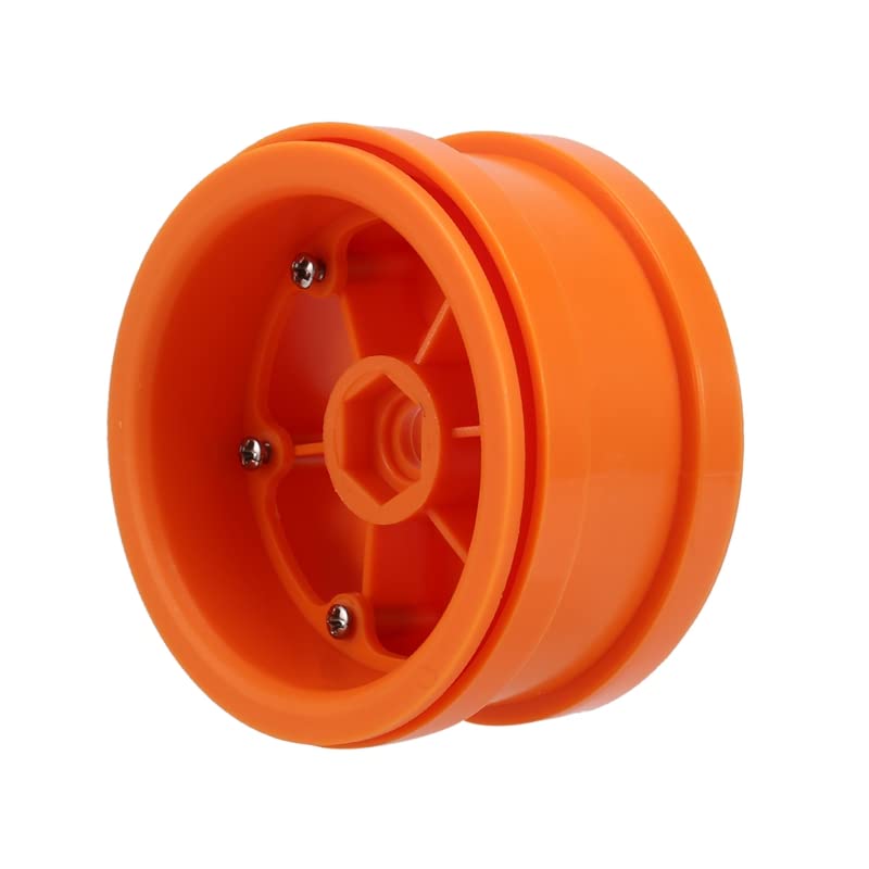 4PCS Plastic 2.2 Inch Beadlock Wheel Rim Wheel Hub 12mm Drive Hex Compatible with 1/10 RC Crawler Car for Axial SCX10 90046 TRX4 Wraith RR10 Capra(Orange) - color: Orange