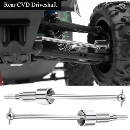 MORLORDY 4Pcs RC Front & Rear CVD Driveshaft Dogbone Joint Axle Shafts for 1/18 HBX 18859 18858 18868 High Speed RC Off Road Car Truck Upgrade Parts (Front & Rear)