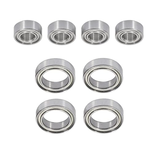 Double Rubber Seal for SG1603 SG1604 for UDIRC UD1601 UD1602 UD1603 UD1604 1/16 rc Car Spare Parts Accessories 8Pcs Steel Ball Bearing Set