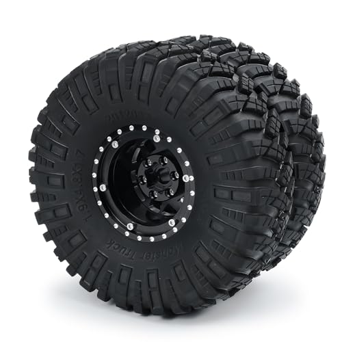 RCHUBAM 1.9" Dually Beadlock Wheel Rims for SCX10 TRX-4 TRX6 G63 6-Wheel | 2PC Aluminum Wheel Hubs,1/10 RC Hauler Crawler Truck Car Upgrade Part - style: 2PCS