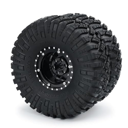 RCHUBAM 1.9" Dually Beadlock Wheel Rims for SCX10 TRX-4 TRX6 G63 6-Wheel | 2PC Aluminum Wheel Hubs,1/10 RC Hauler Crawler Truck Car Upgrade Part - style: 2PCS