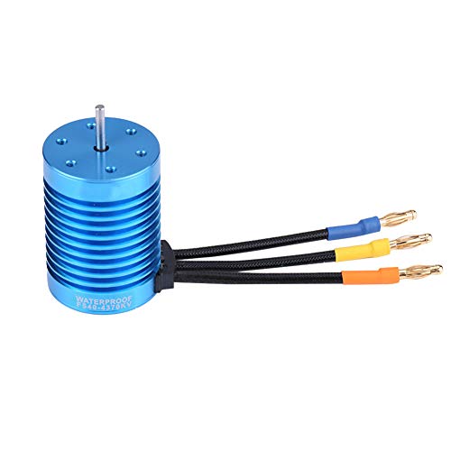 RC Brushless Motor Sensorless F540 4 Pole Copper Windings 3000KV 4370KV 3.175mm Shaft for 1 10 1 12 RC Car Truck Crawler Buggy Off Road Use (4370KV) - size: 4370KV