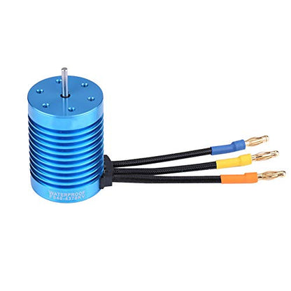 RC Brushless Motor Sensorless F540 4 Pole Copper Windings 3000KV 4370KV 3.175mm Shaft for 1 10 1 12 RC Car Truck Crawler Buggy Off Road Use (4370KV) - size: 4370KV