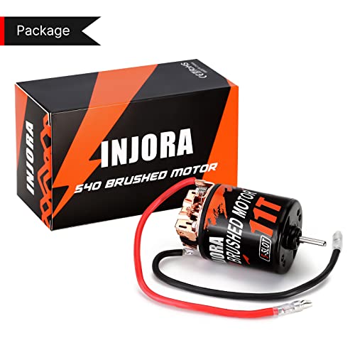 INJORA 540 Brushed Motor Waterproof 5-Slot 11T for 1/10 Scale RC Model Car Crawler Truck Buggy (INM10) - size: 11T