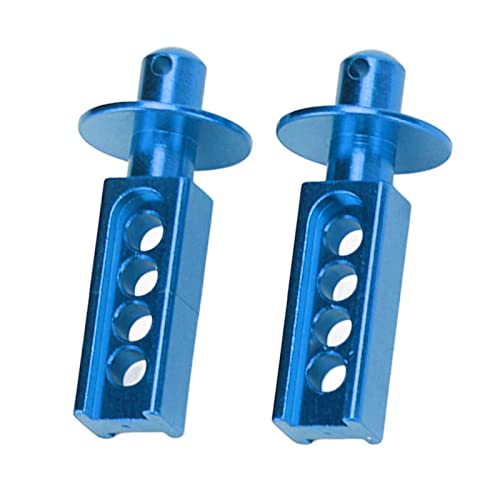 RC Parts, Lightweight Aluminum Alloy Body Post with Adjustable Height for Mini EREVO Mini Slash 1/16, 2 Pcs Set (Blue) - color: Blue