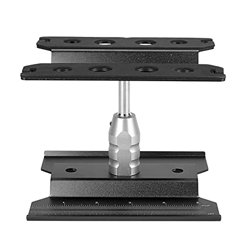 Car Repair Station, Rotation Assembly Platform Work Stand with Strong Professionalism and Adjustable Height for 1/8 1/10 RC Model Car(Black)