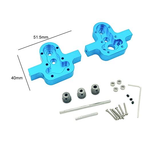 High Performance D90 Transfer Case Gearbox Upgrade for 1/12 RC Crawler Car, Metal Replaces Black Parts, Easy Install and Use, Fits MN98 99S - Blue - color: Blue
