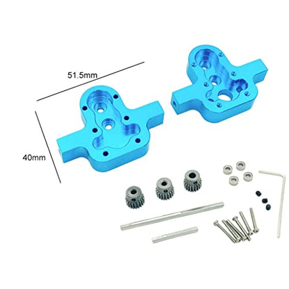 High Performance D90 Transfer Case Gearbox Upgrade for 1/12 RC Crawler Car, Metal Replaces Black Parts, Easy Install and Use, Fits MN98 99S - Blue - color: Blue