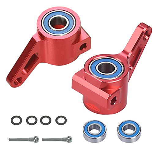 Hosim RC Alloy Steering Blocks RC Crawler Parts for 1/10 Slash,Stampede,Rustler and Bandit Slash Replacement Parts 3736(Red)