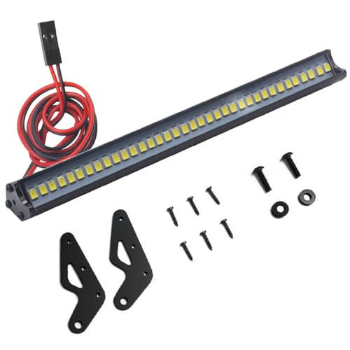ShareGoo Super Bright 36 LED Light Bar Metal Roof Lamp Lights Compatible with Traxxas TRX-4 90046 D90 Axial SCX10 1/10 RC Crawler,150mm/5.9"