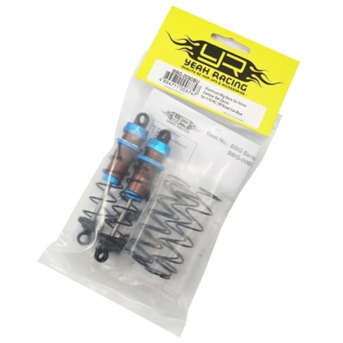 Yeah Racing BBG-0080BU Alum Big Bore Go 80mm Damper Set (2) Blue : 1/10 Buggy