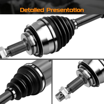 BRTEC Front CV Axle Shaft Assembly Compatible with Lexus GX460 2010-2022, GX470 2003-2009, Toyota 4Runner 2003-2022 4WD, FJ Cruiser 2007-2014 4WD, Tacoma 2005-2020, 66-5235