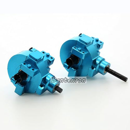 1/10 RC Electric Car Front Drive Diff Gear Box Assembly Set Upgraded Parts Compatible with 1:10 Car HSP Redcat Himoto Volcano EPX 94106 94107 94108 94111 94123 (Blue) - color: Blue