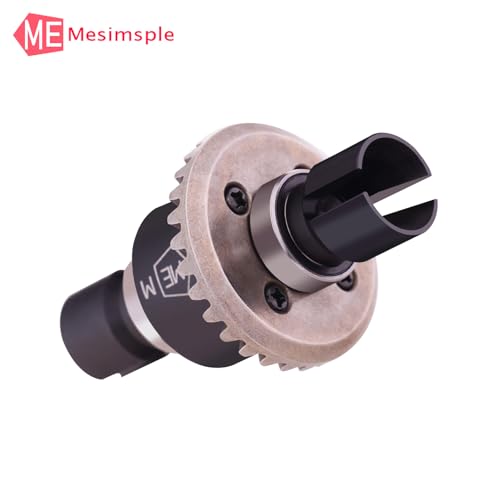 2PCS Alum Front Rear Differential Diff Gear for 1/16 H16207 16208 16209 16210 H16 1/14 14301 14302 14209 14210 H14BM Series Upgrades Part Black - color: Black