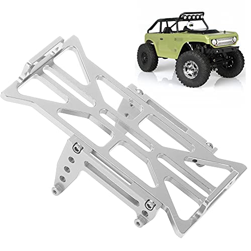 RC Car Battery Mounting Plate Aluminum Alloy Tray Compatible with Axial SCX24 90081 C10 1 24 Silver Color Easy Installation and Disassembly (Silver) - color: Silver