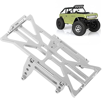 RC Car Battery Mounting Plate Aluminum Alloy Tray Compatible with Axial SCX24 90081 C10 1 24 Silver Color Easy Installation and Disassembly (Silver) - color: Silver