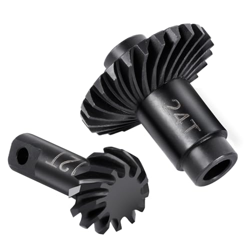 LSG 24T/12T Steel Gear Helical Diff Front Rear Axle Gear Set Ring Gear Pinion Gear for 1/18 Tra-xxas TRX4-M RC Crawler Upgrades Accessories