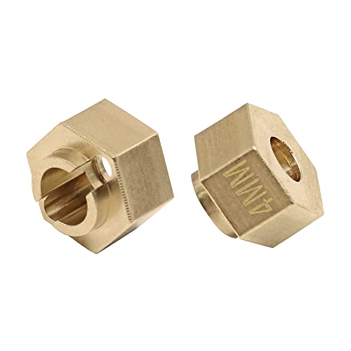 Brass Wheel Hex Hub 4mm Extenders Adaptor Set for 1/18 TRX4M Upgrade Parts RC Crawler Car - size: 4MM