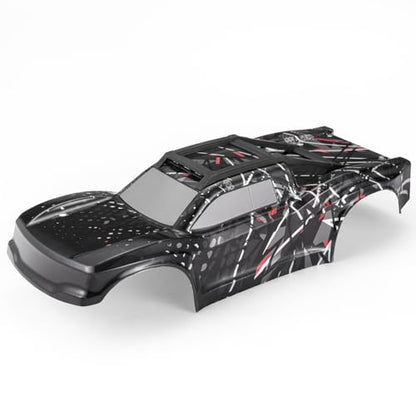 HAIBOXING 1/12 RC Car Spare Parts Body Shell Black for 2997A, Brushless RC Truck Replacement Part Car Body with Roof Racks/Rails & Top Light (2997A-BM01 & T2700 & T2707)