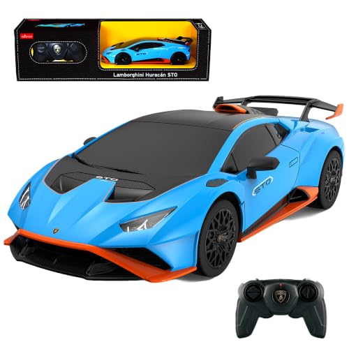 BEZGAR 1:24 Official Licensed Lamborghini Huracan STO Remote Control Car | Official Lamborghini Toy Car replica,2.4G stable signal,rubber racing tires,ideal gift toy for boys ages 4-7, 8-12 and adults - color: Lambo-1:24 Lambo Huracan Sto