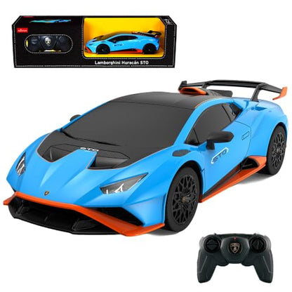 BEZGAR 1:24 Official Licensed Lamborghini Huracan STO Remote Control Car | Official Lamborghini Toy Car replica,2.4G stable signal,rubber racing tires,ideal gift toy for boys ages 4-7, 8-12 and adults - color: Lambo-1:24 Lambo Huracan Sto