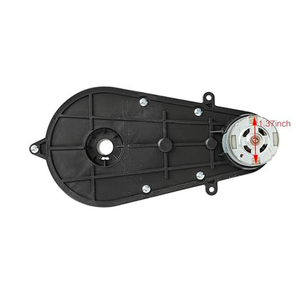 Kids Ride On Car 550 24 Volt Gearbox with Electric Motor, Gear Box with Drive 24V Motor March Children Electric Car Parts (24V, 30000RPM)