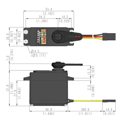 Hitec DD645MW Digital Servo | High Torque 187 oz-in | Waterproof & Splashproof | All Metal Gears | Programmable | for RC Cars, Crawlers, Boats in Wet Conditions（3PCS）