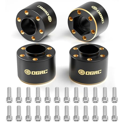 OGRC 1.9" Wheel Adapter 12mm Hex Hub Widen 6mm 9mm 15mm 22mm Brass Weights for SCX10 TRX4 GEN7 GEN8 1/10 RC Crawler (15mm)