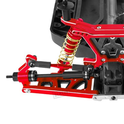 RC Upgrades Part for 1/10 Slash 4x4/Slash 4x4 VXL,Alloy Caster Block,Steering Blocks,Rear Stub Axle Carriers w/4pcs Wheel Hex & Bearings,Red - color: Red - Upgrades Part