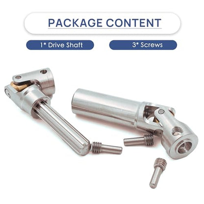 Steel Heavy-Duty Drive Shaft for 1/10 RC Car Crawler(75mm-95mm) | Stainless Steel Driveshaft for Axial SCX10 90046 AXI03007 TRX4 Redcat Gen8,Smooth Rotation - size: 75-95MM