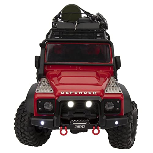 MEUS RACING TRX4M Bumper Front and Rear with LED Lights for TRX4M Defender 1/18 RC Crawler Upgrades Parts