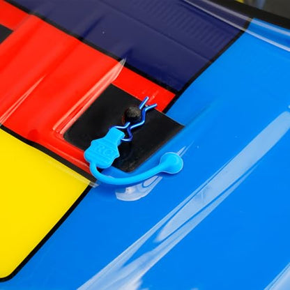 8PCS TGCWENG Universal RC Body Clips w/Pull Tabs Car Clips R Clips for All 1/10 1/12 Scale TRX4 Losi HPI Arrma Kyosho Himoto RC Car Truck Crawler Body Shell Upgrades (1.2mm Purple Clips+Blue Pull) - color: Blue Clips+Blue Pull