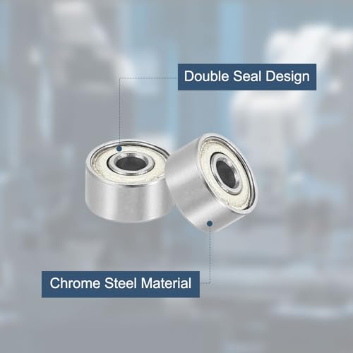 uxcell 4 Pack 692ZZ Deep Groove Ball Bearings, 1.8x6x3mm Chrome Steel Double Shield Bearing for Electric Motor, Home Appliances, Garden Machinery, (ABEC5) - size: 692ZZ