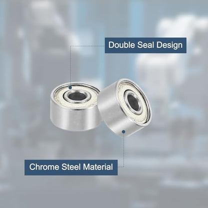 uxcell 4 Pack 692ZZ Deep Groove Ball Bearings, 1.8x6x3mm Chrome Steel Double Shield Bearing for Electric Motor, Home Appliances, Garden Machinery, (ABEC5) - size: 692ZZ