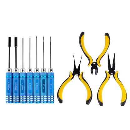 RC Car Disassembly Tool For Universal Parts RC Car Tools Set Ball Link 10 In 1 RC Screwdriver Pliers Hex Hand Repair Tools Kits