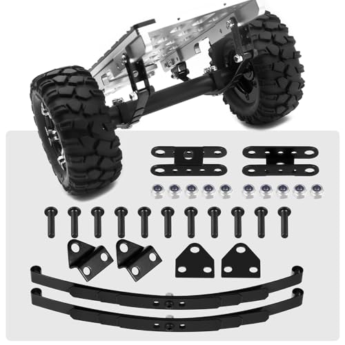 MOHERO Steel Leaf Springs Set HighLift Chassis Leaf Spring Suspension Set for 1/10 RC D90 Crawler Car Upgrade Parts