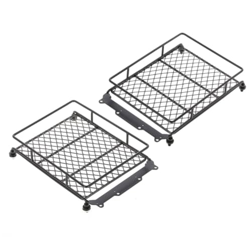 VICASKY Car Roof Luggage Carrier Rack for Rc Crawler Durable Black Metal Storage Bracket for Cargo and Accessories Lightweight Design for Easy Installation