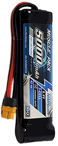 NHX Muscle Pack 8.4V 5000mAh 7-Cell Nimh Battery w/ XT60 Connector